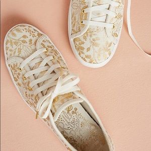 Keds x Rifle Paper Co. Foil Ivory & Gold Sneaker